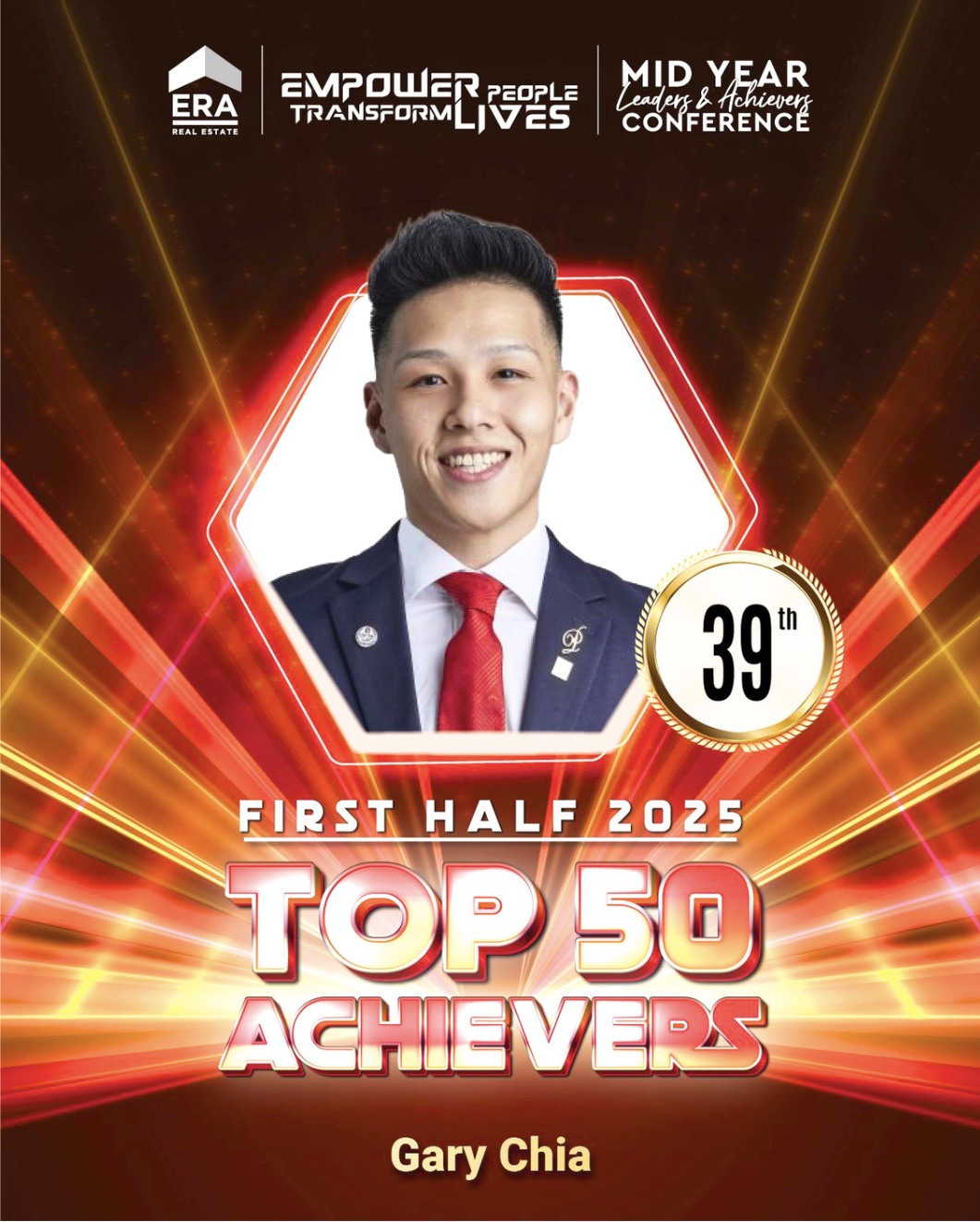 Top 50 Achievers, 39th - H1 2025